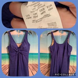 Size 18w blue swimsuit